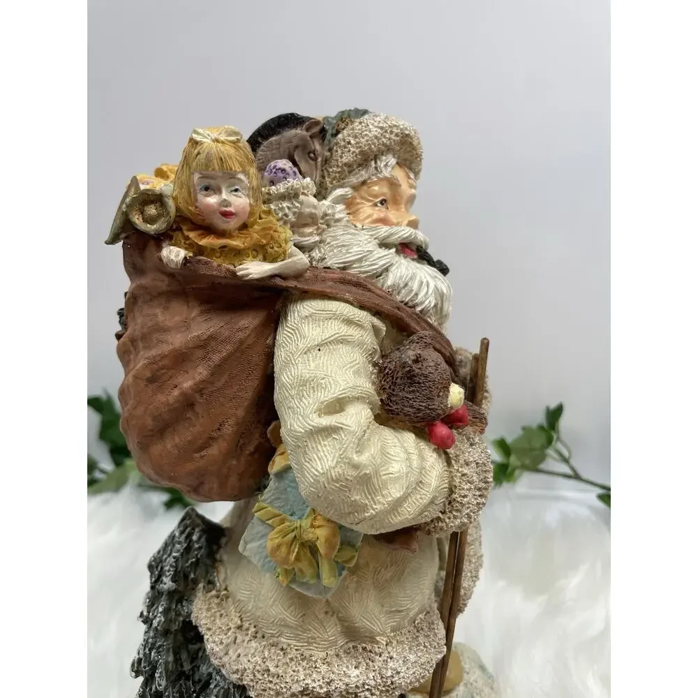 Vintage Old World Santa Resin Figure 11.5” Tall x 6” Wide